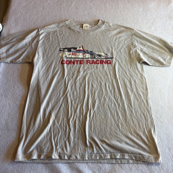 Vintage 80s Conte Racing Formula 1 Car T Shirt Large Gulf‎ Coast Sportswear USA